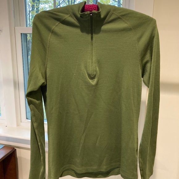IBex 100% Merino Green 1/4 Zip / M - Picture 1 of 3